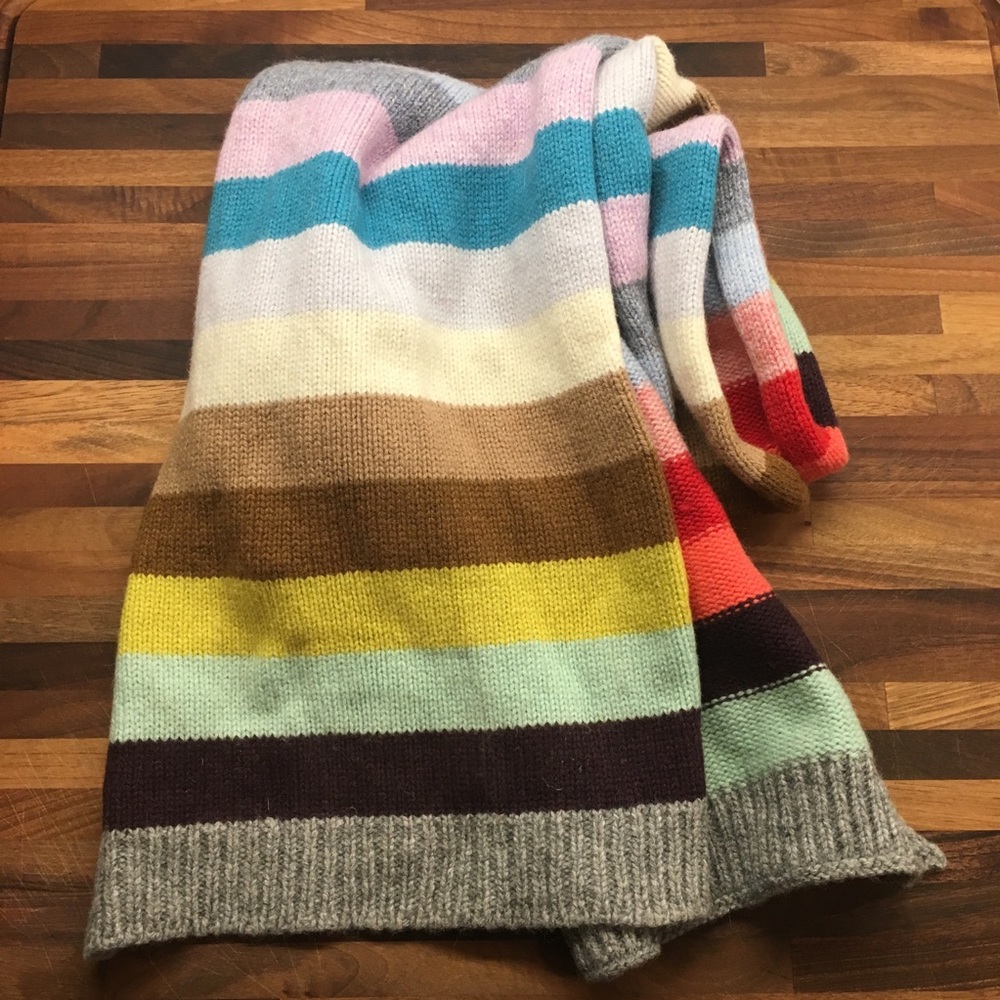 Rainbow Stripe GAP Knit Scarf